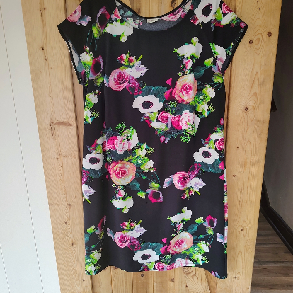 Floral Black Dress